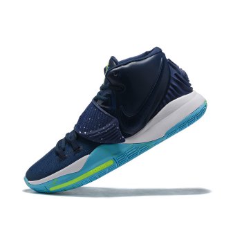 2019 Nike Kyrie 6 Navy Blue White-Green Shoes